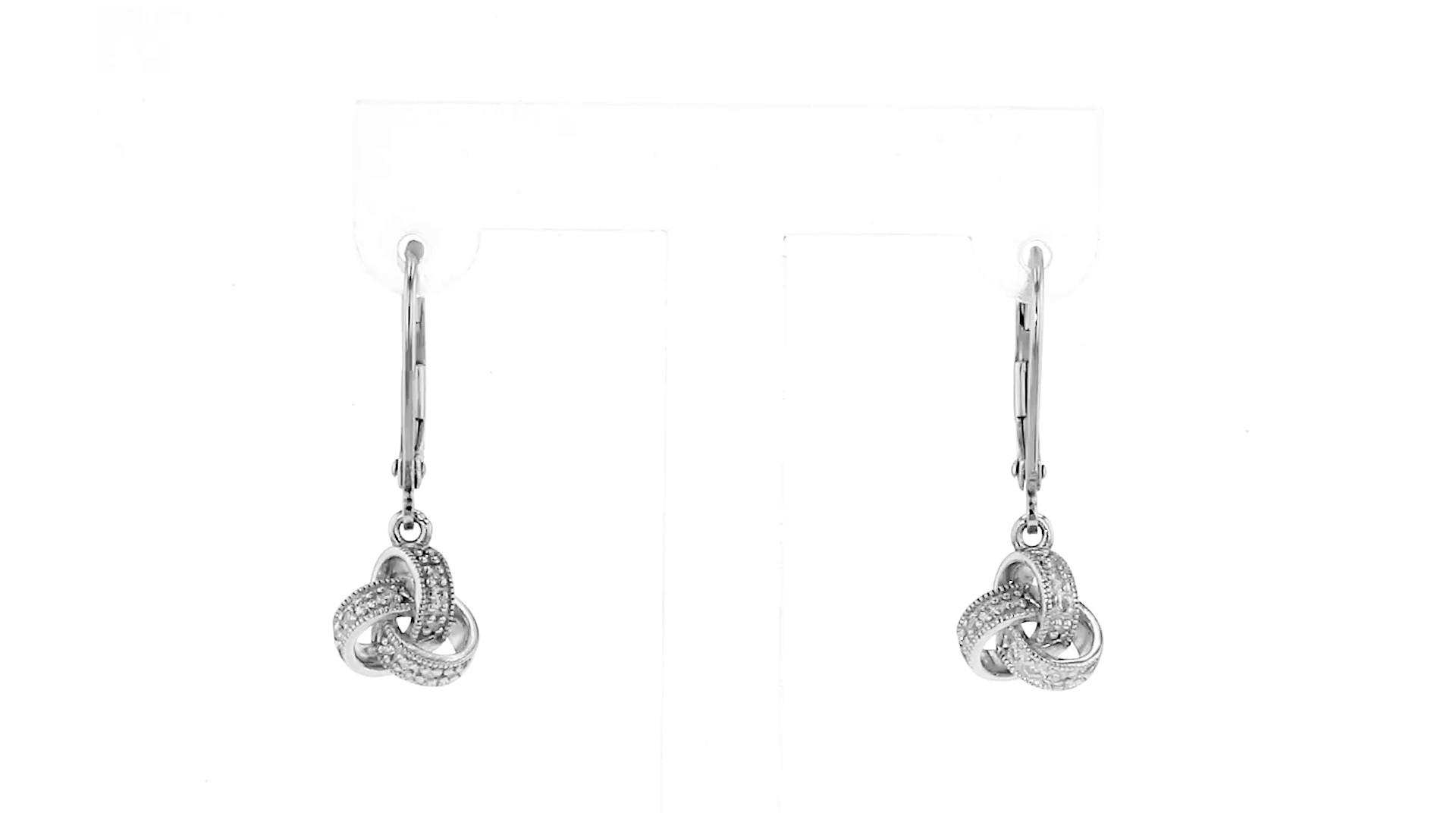 Amazon.com: Ross-Simons Diamond-Accented Love Knot Drop Earrings
